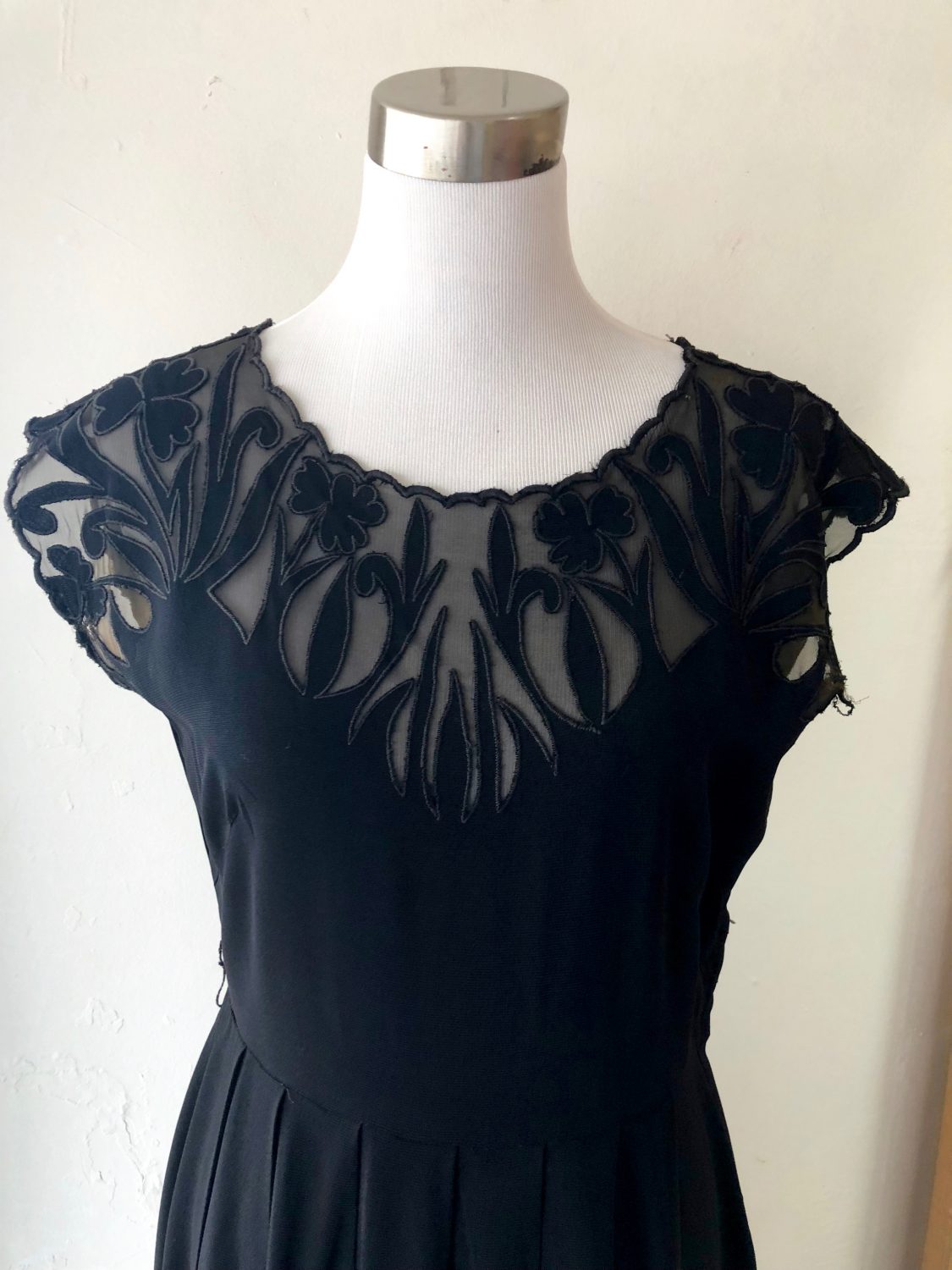 Tasteful 1940s Black Dress | Chaos Bazaar Vintage