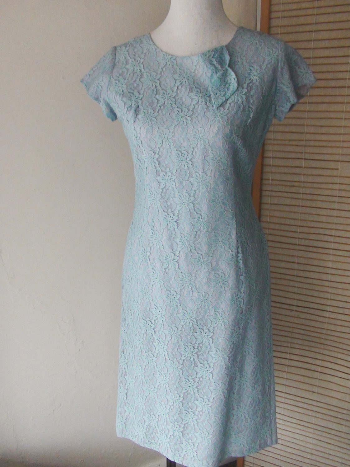Beautiful Blue Lace 1950s /60s Dress | Chaos Bazaar Vintage