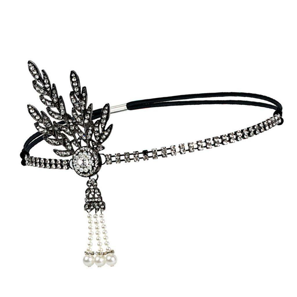 Black and Silver with Diamonds 1920s Jewel Headpiece Gatsby | Chaos ...