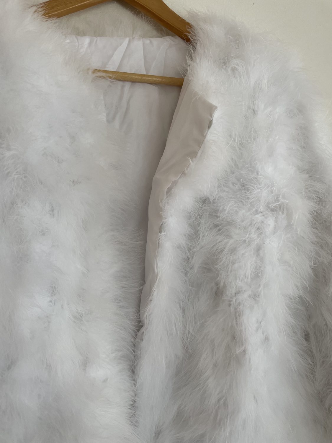 REAL WHITE OSTRICH FEATHER JACKET | Chaos Bazaar Vintage
