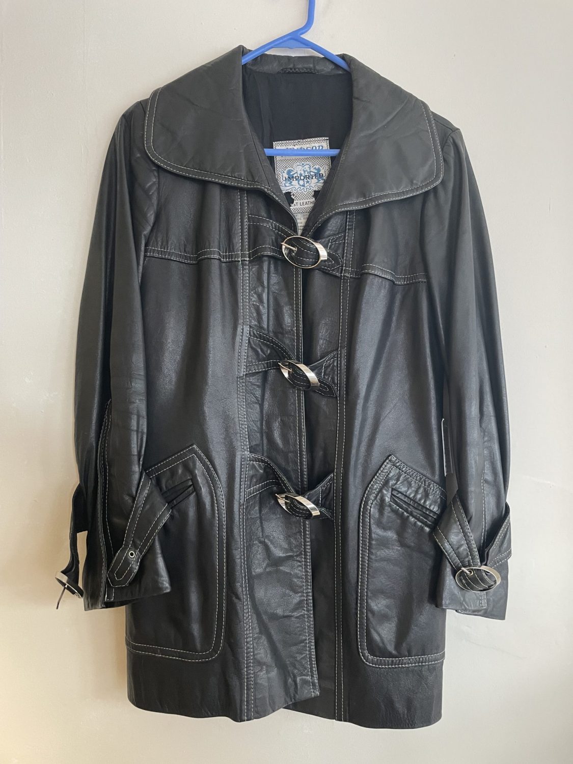 VINTAGE 'WINDSOR' 70's LEATHER JACKET WITH SILVER BUCKLES | Chaos ...