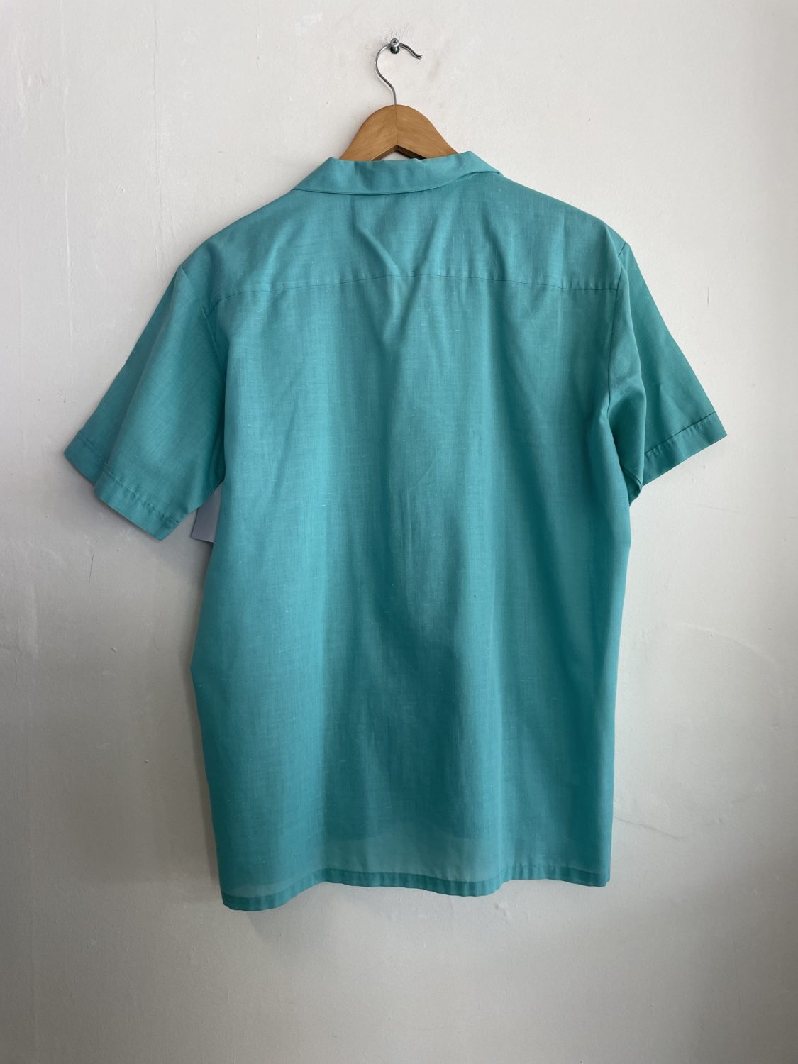 'CLUB COLLECTION' 70's TEAL S/S SHIRT | Chaos Bazaar Vintage