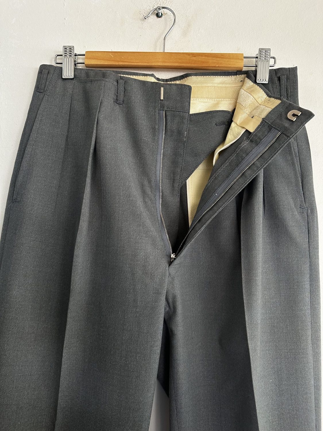 DEADSTOCK HV TROUSERS BY VARLEY 40S MEN'S LIMED ASH PANTS W30 X 30 ...